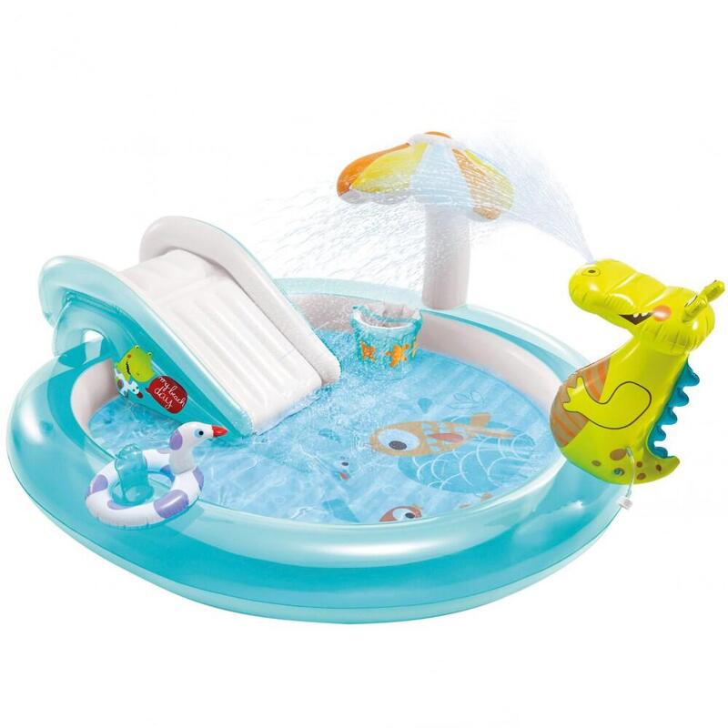 Centro de juegos cocodrilo con tobogán INTEX