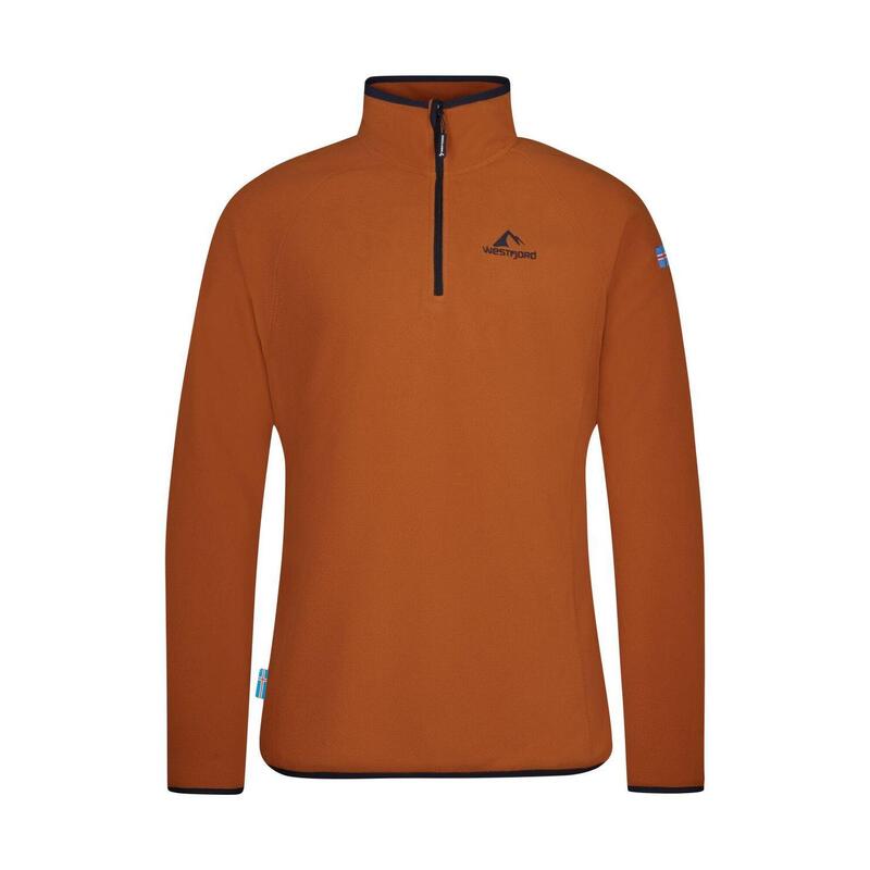 Pull polaire homme Hekla marron/bleu marine