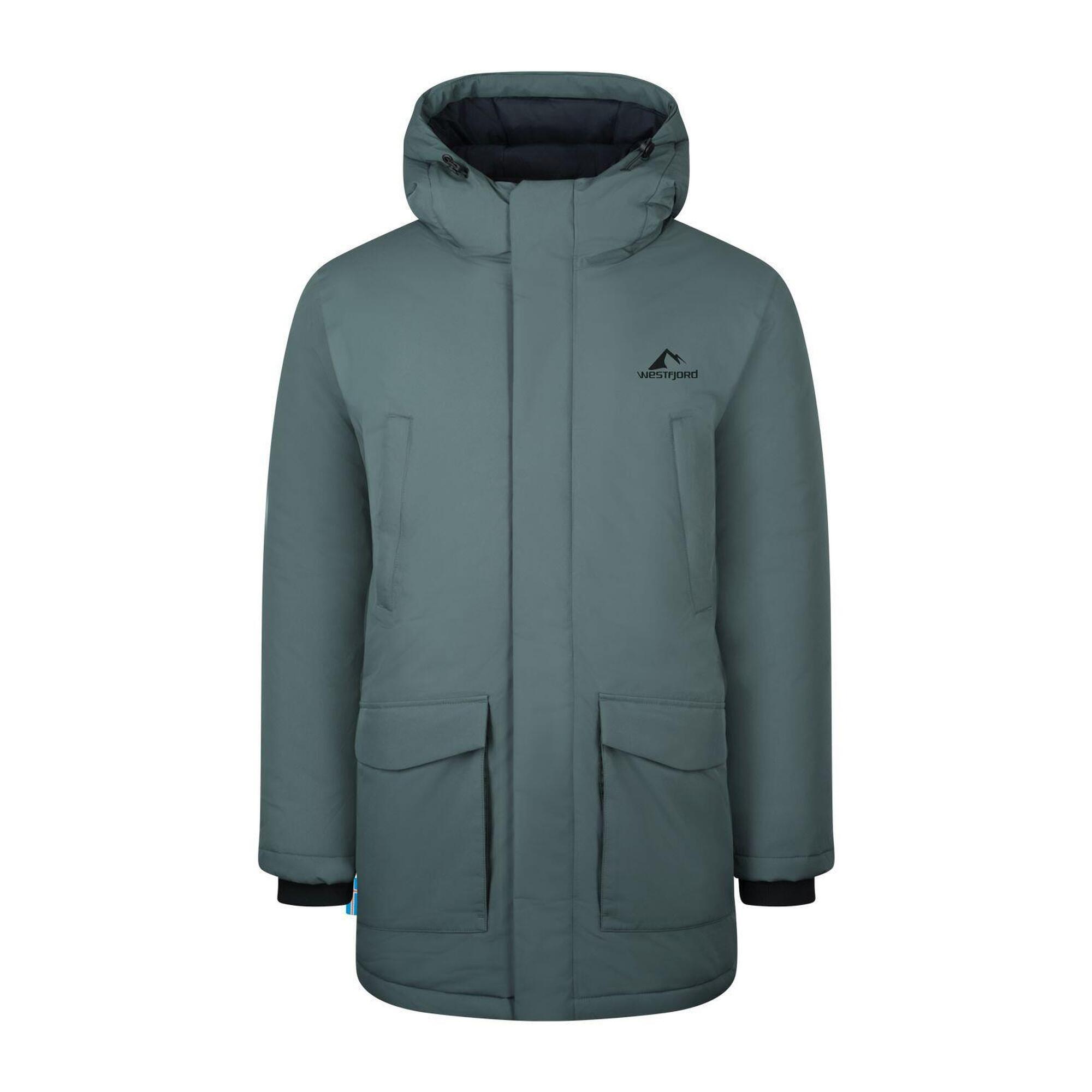 Krafla rain jacket for men dark olive