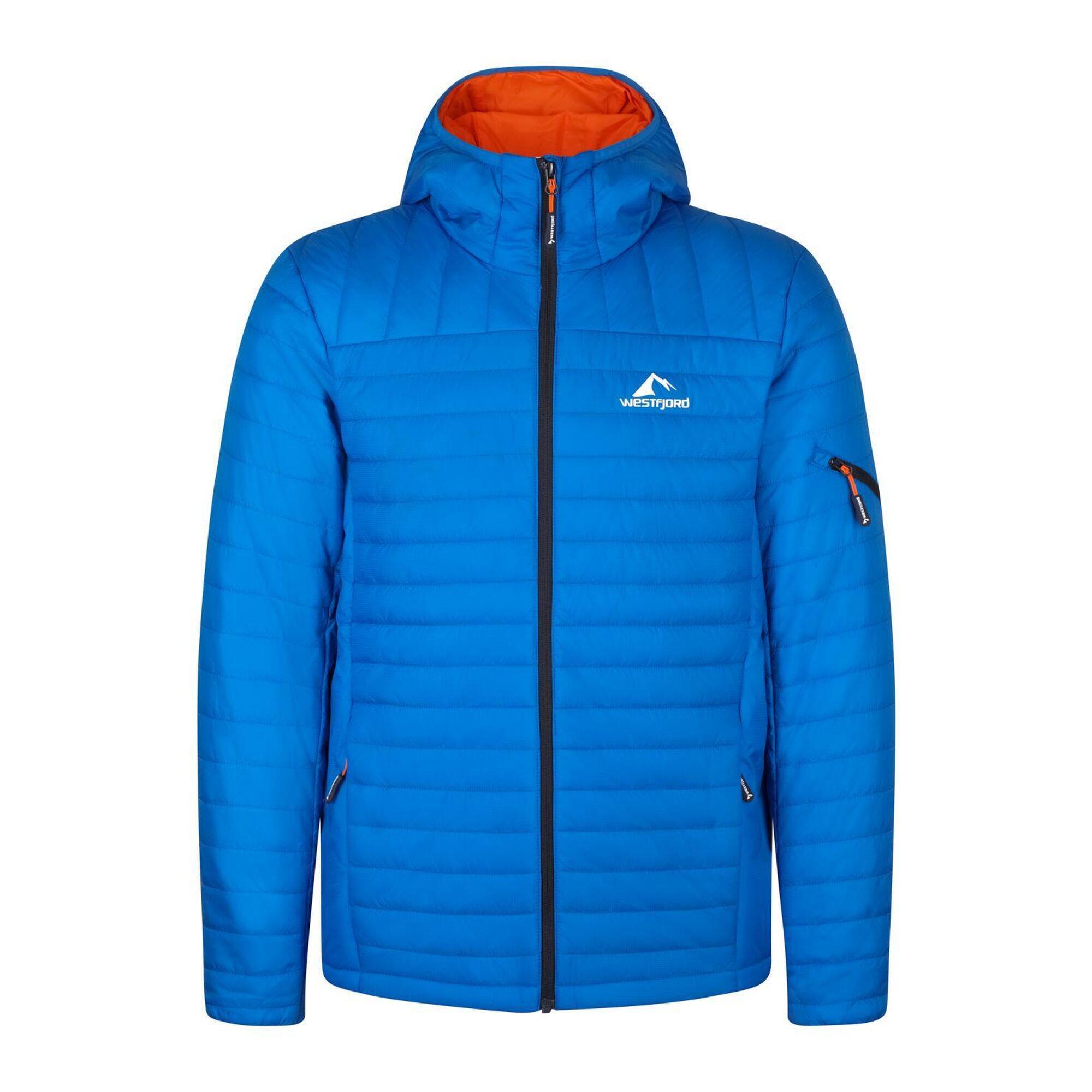 Hekla ocean blue/orange quilted jacket for men