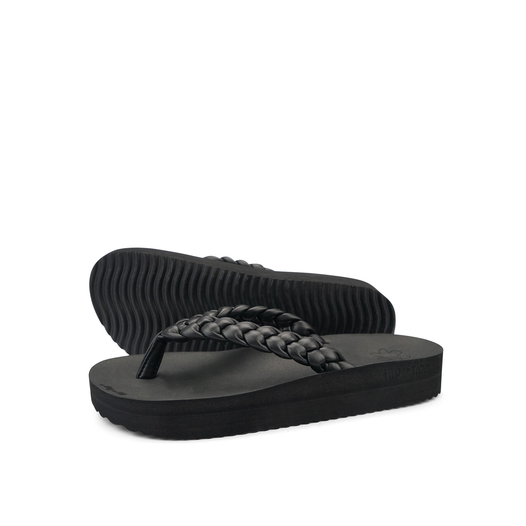 Flip Flop - Femme Wedgy*weave Tongs Noir - Tongs Piscine - Noir - Decathlon