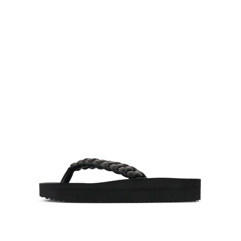 Damen flip*flop wedgy*weave Zehentrenner Schwarz