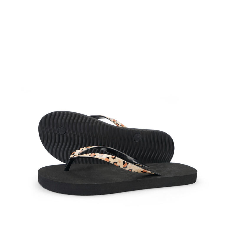 Damen flip*flop easy*leo Zehentrenner Schwarz