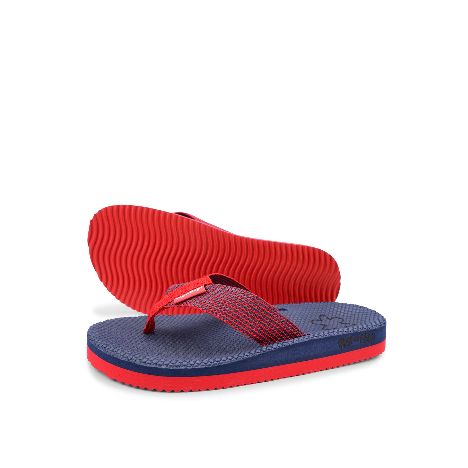 Unisex flip*flop comfy*tex Zehentrenner Nachtblau / Rot 1/2