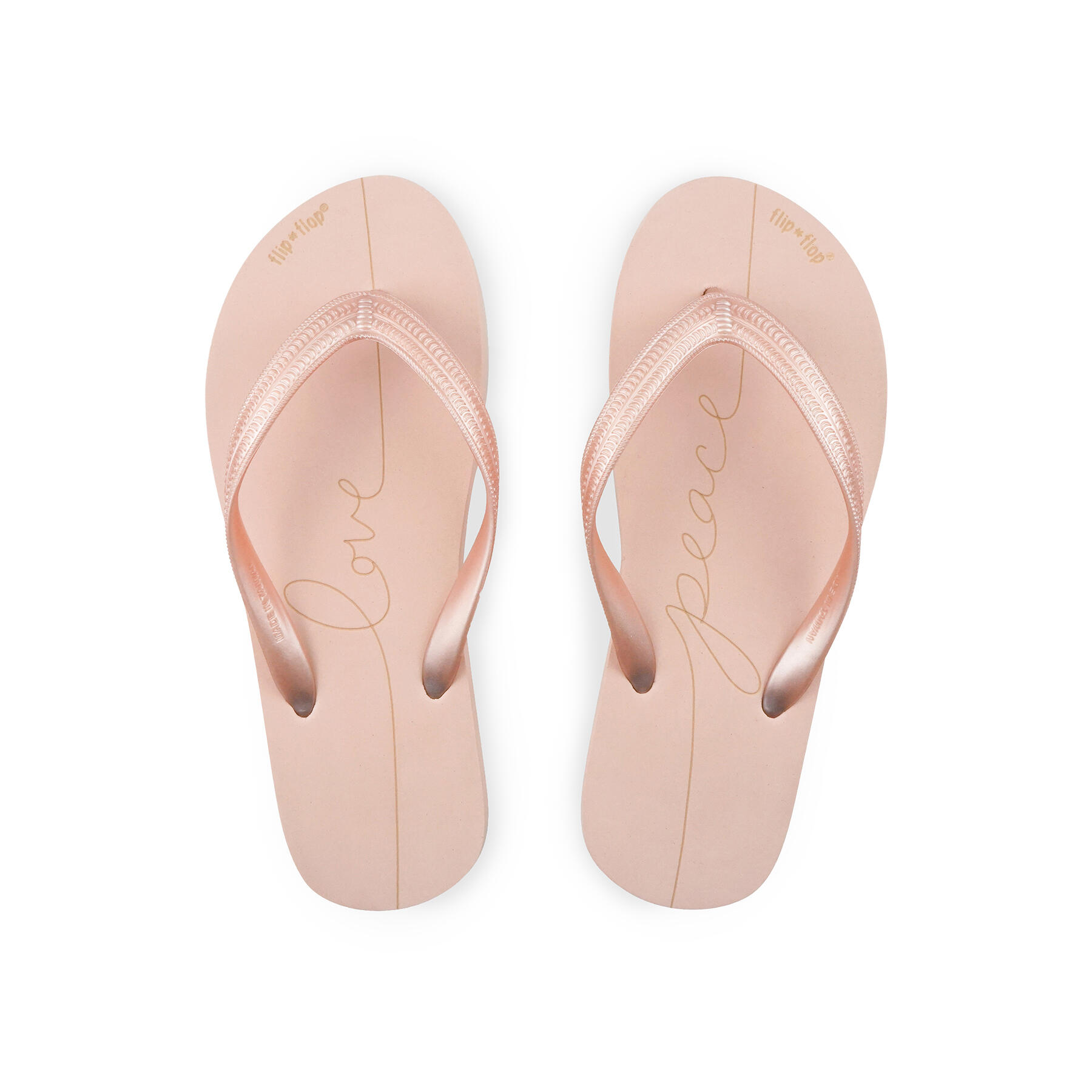 Femme originals*love & peace Tongs Rose clair 3/4
