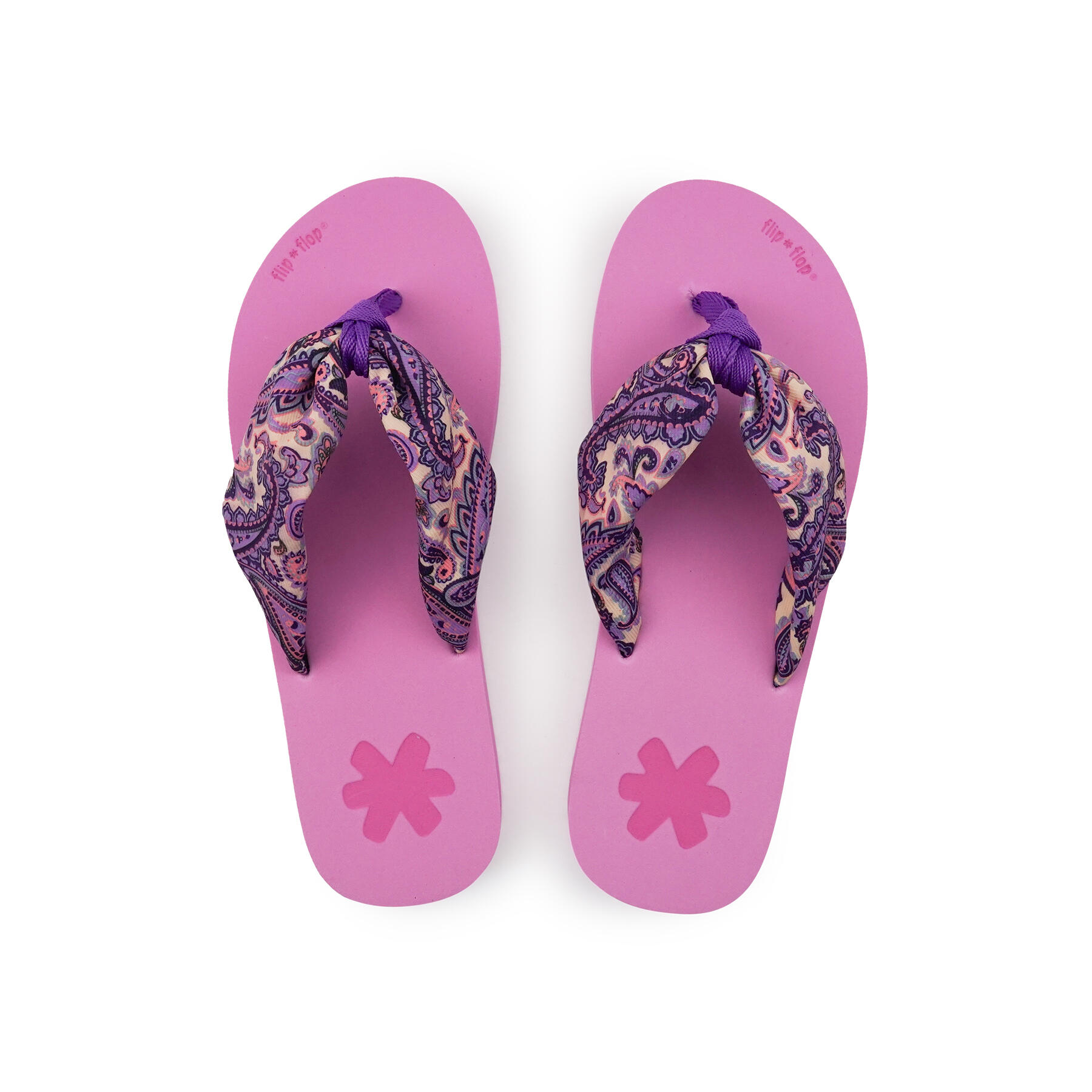 Femme flip*tube paisley tongs rose 3/4