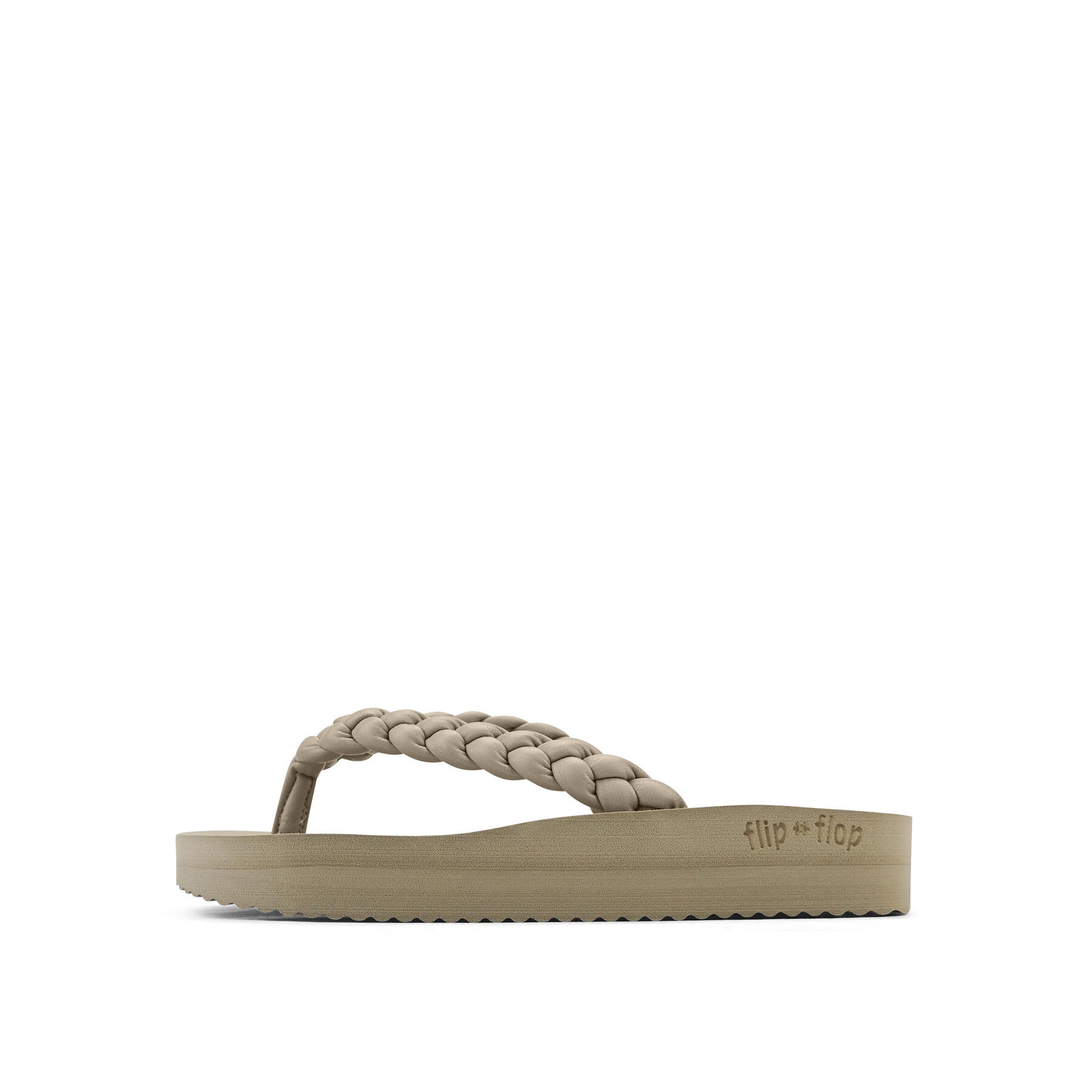 Dames Wedgy*Weave Teenslippers Taupe 2/4