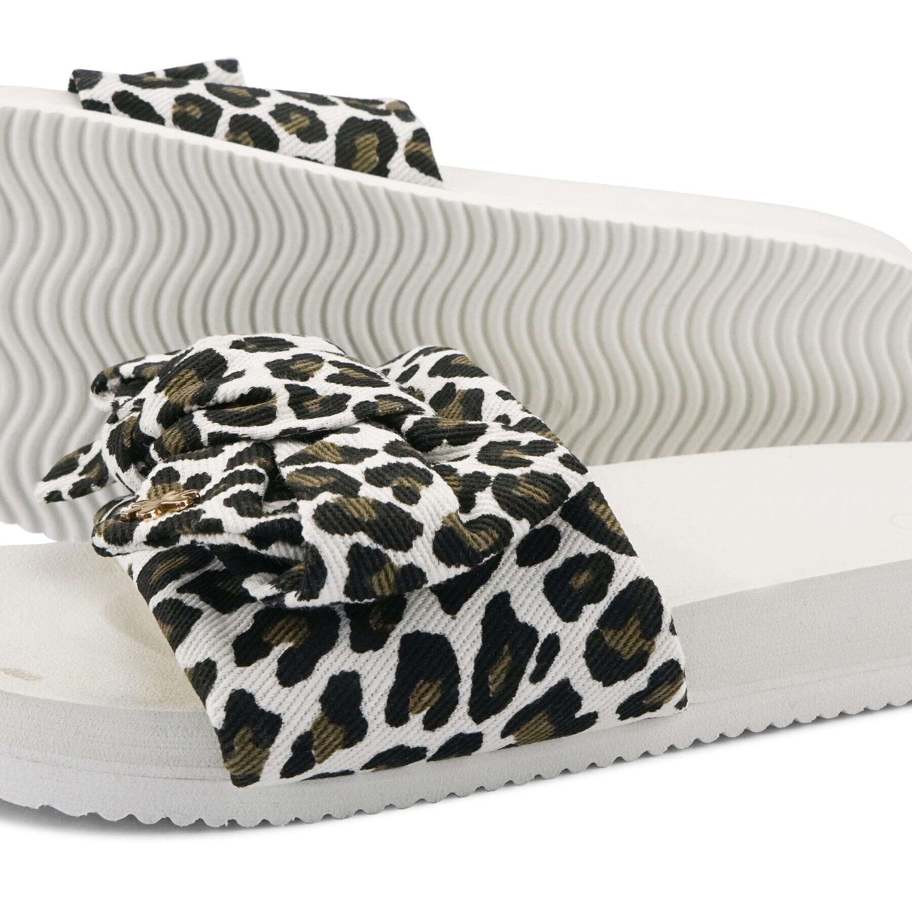 Femme pool*bow leo Slides Blanc / Marron 4/4