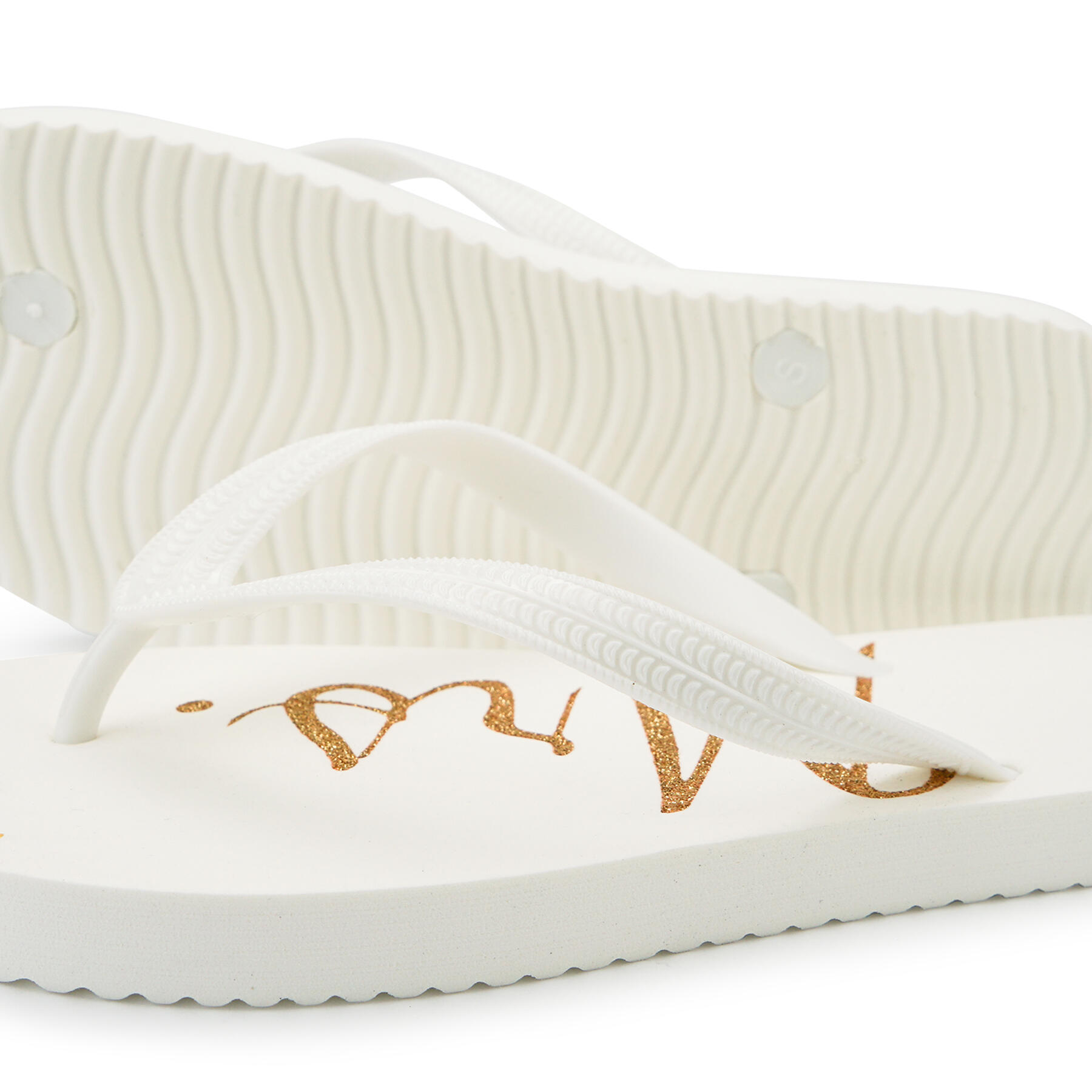 Femme originals*bride 2 tongs blanc 4/4