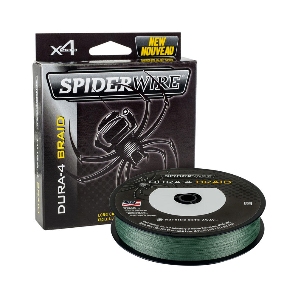SHAKESPEARE Spiderwire Dura-4 Silk Braid Green Fishing Line-33lbs-300 m