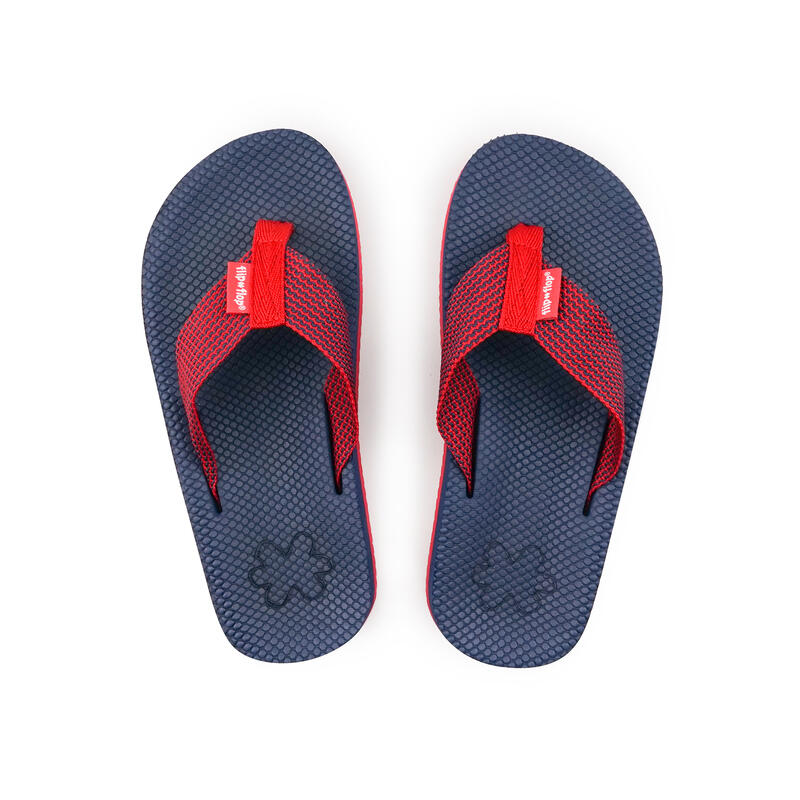 Unisex flip*flop comfy*tex Zehentrenner Nachtblau / Rot