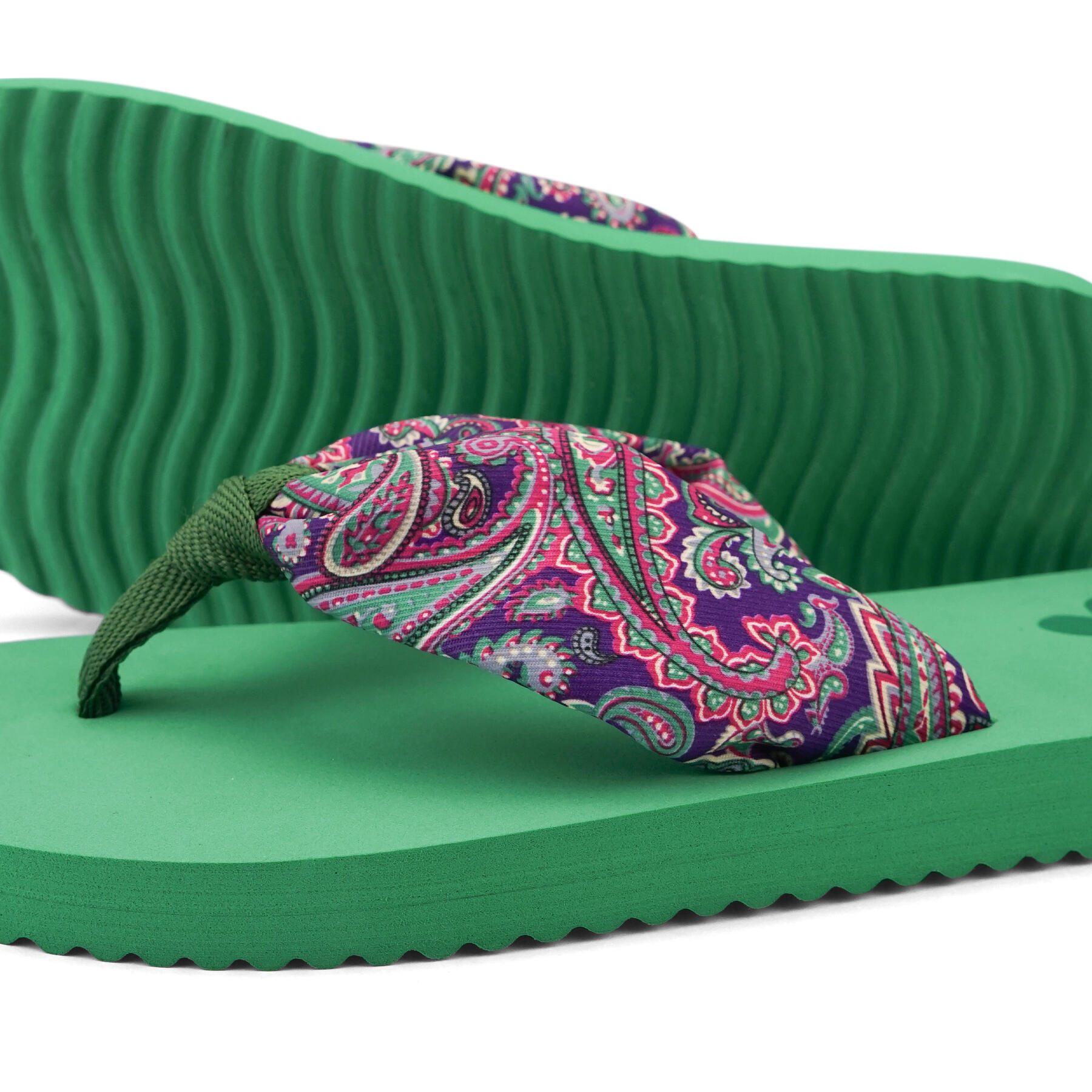 Femme flip*tube paisley tongs vert émeraude 2/3