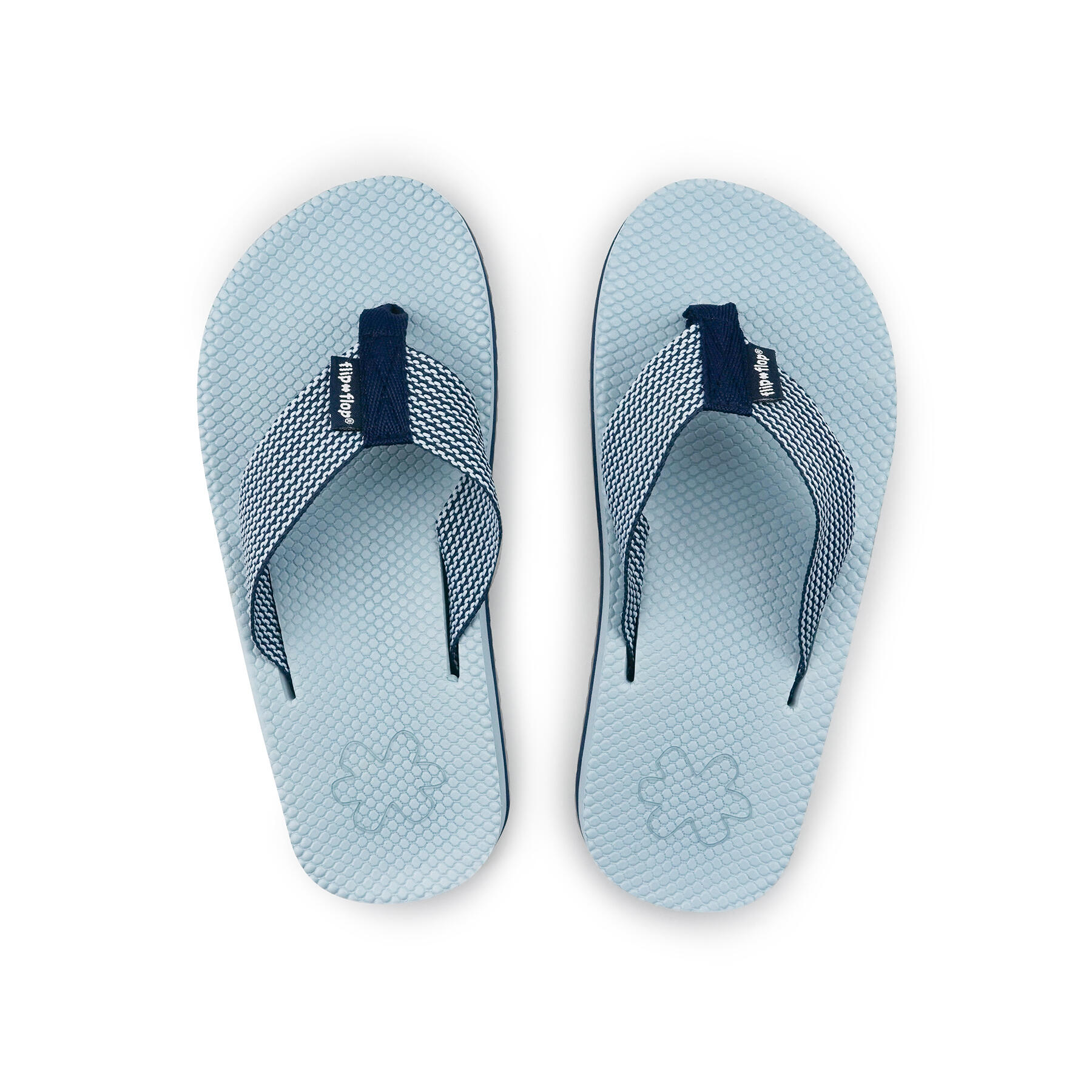 Unisex comfy*tex tongs bleu clair / bleu nuit 3/4
