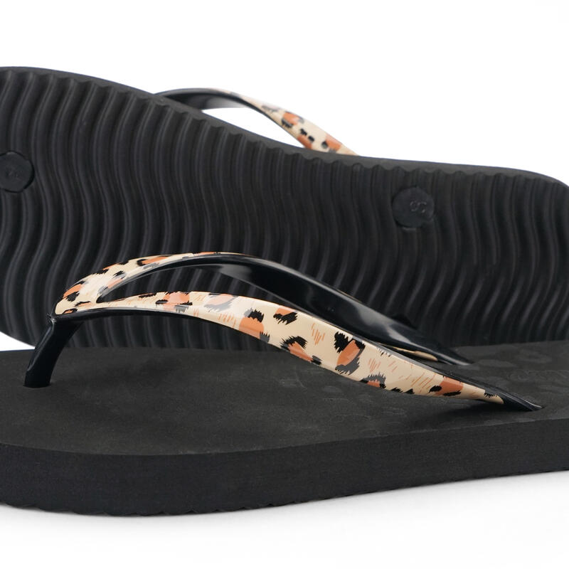 Damen flip*flop easy*leo Zehentrenner Schwarz