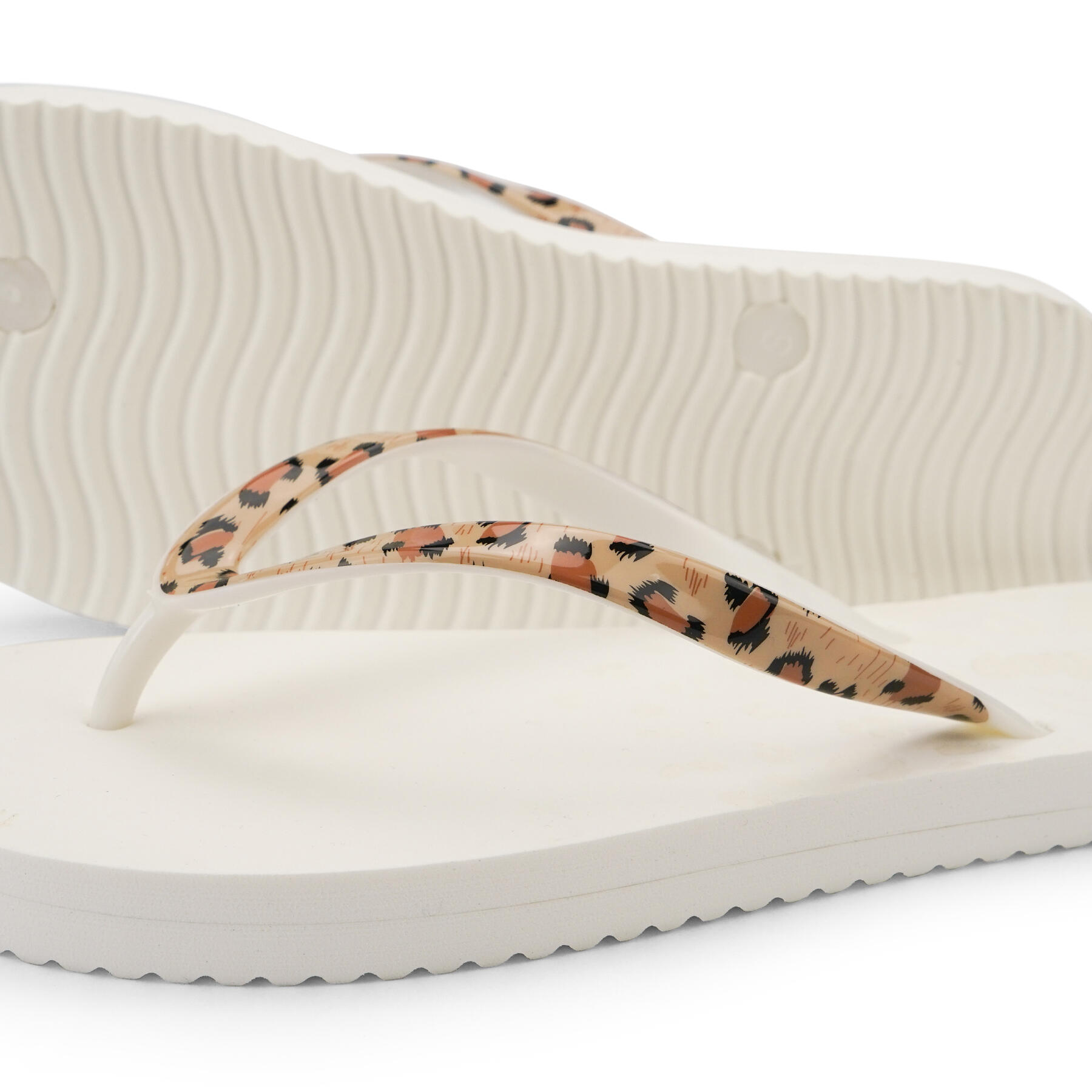 Femme easy*leo tongs blanc 4/4