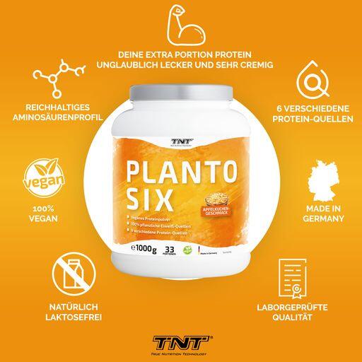 Planto Six - vegan 100% pflanzliche Quellen - bis zu 64% Proteinanteil