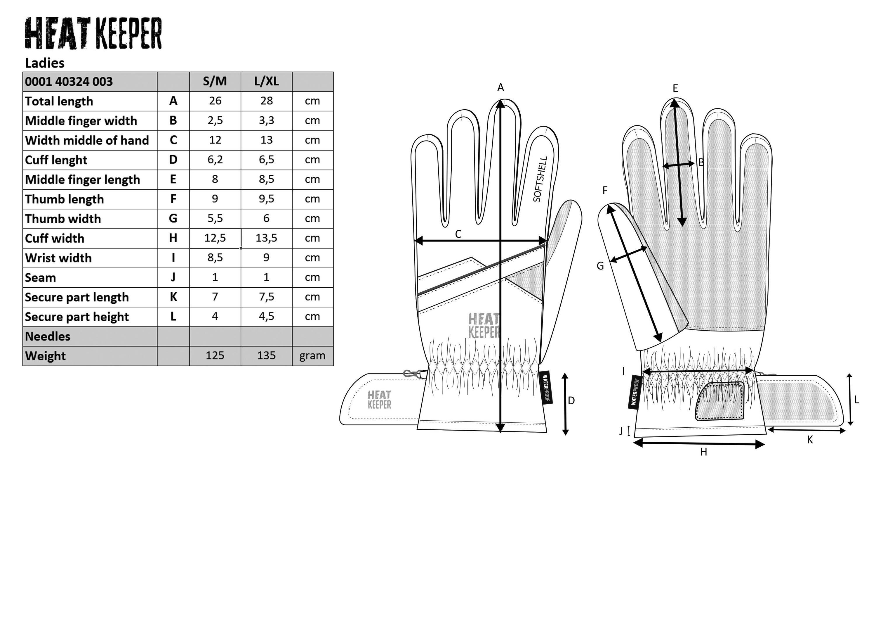 Heatkeeper gants de ski Pro pour femmes Noir 6/6