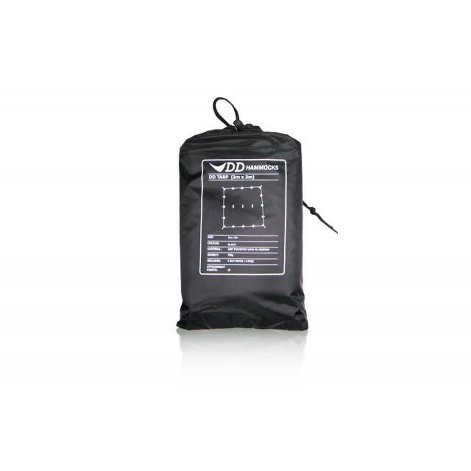 DD HAMMOCKS DD Hammocks Tarp 3x3 Jet Black Decathlon