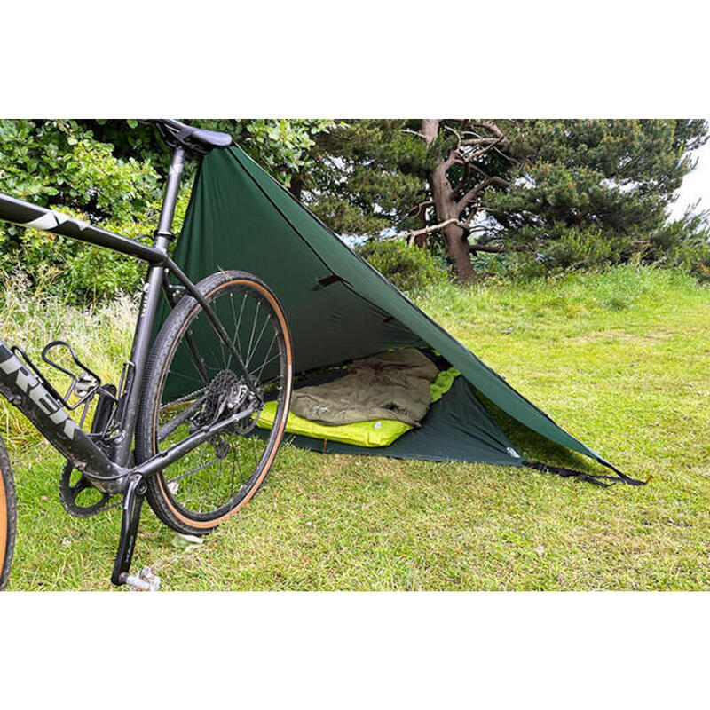 Groundsheet DD Superlight pentru ture cu bicicleta Olive Green 210cm x 150c