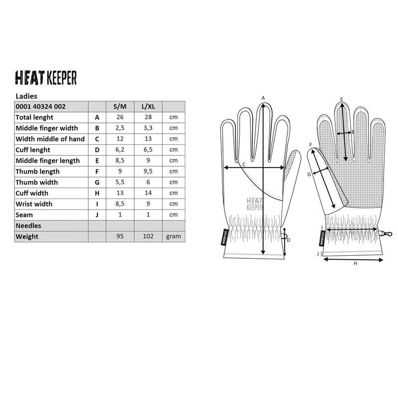 Damskie rękawice narciarskie Heat Keeper szare