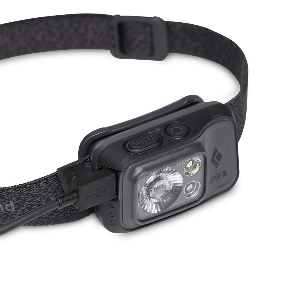 Lampe frontale Black Diamond Spot 400‑R 400 lumens graphite rechargeable IP67 5/7