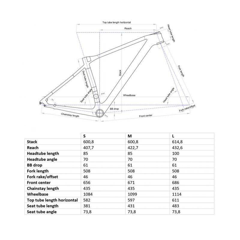 Bicicleta de montaña 29" carbono monoplato LOBITO MT10 Naranja