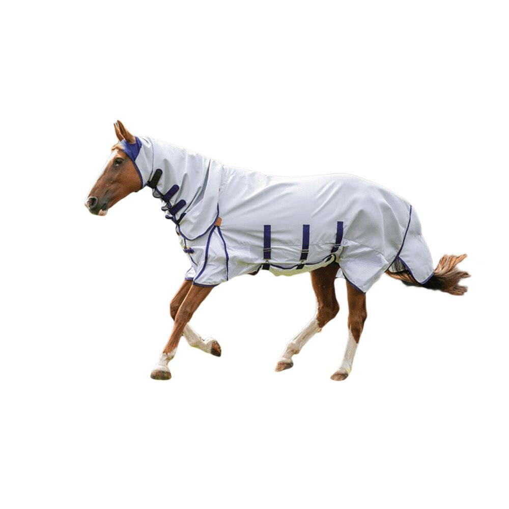 SHIRES Highlander Plus Combo Neck Sun Protective Horse Fly Rug (Grey)