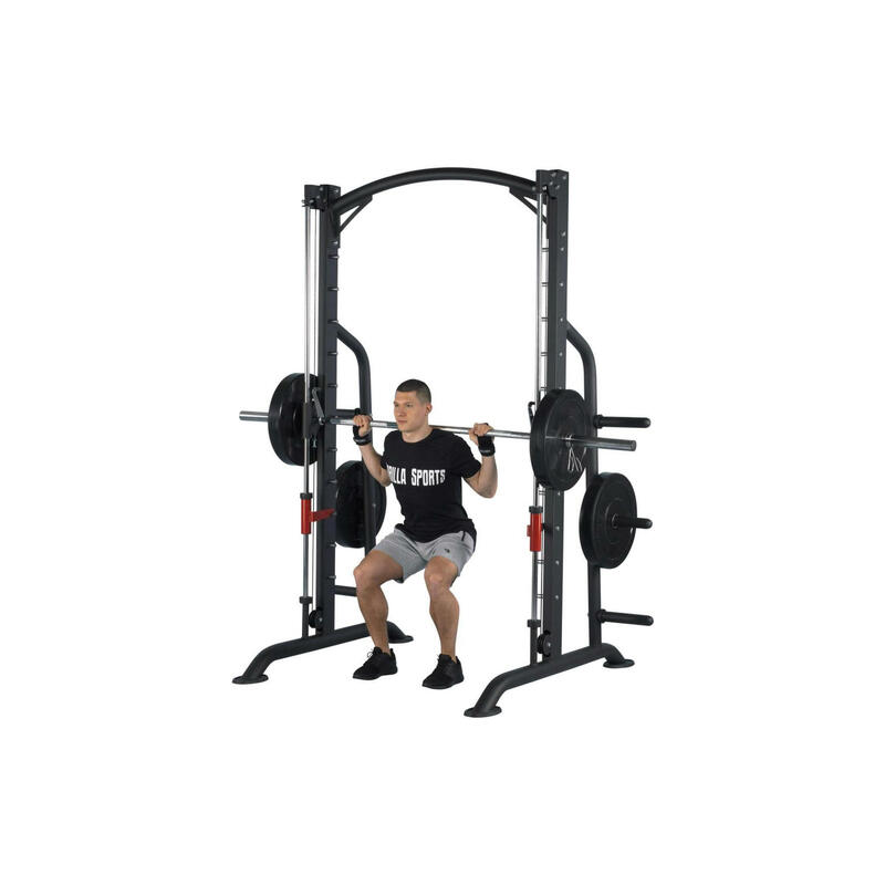 STATION POUR SQUATS ET DÉVELOPPÉ COUCHÉ AVEC RACK DE RANGEMENT | MUSCULATION