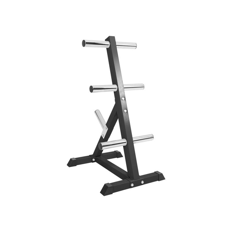 Soporte de pesas para barra de pesas, árbol de peso olímpico, estante para  pesas con 4 soportes para barras, soporte de almacenamiento para placas de  peso, para interiores y hogar, gimnasio 