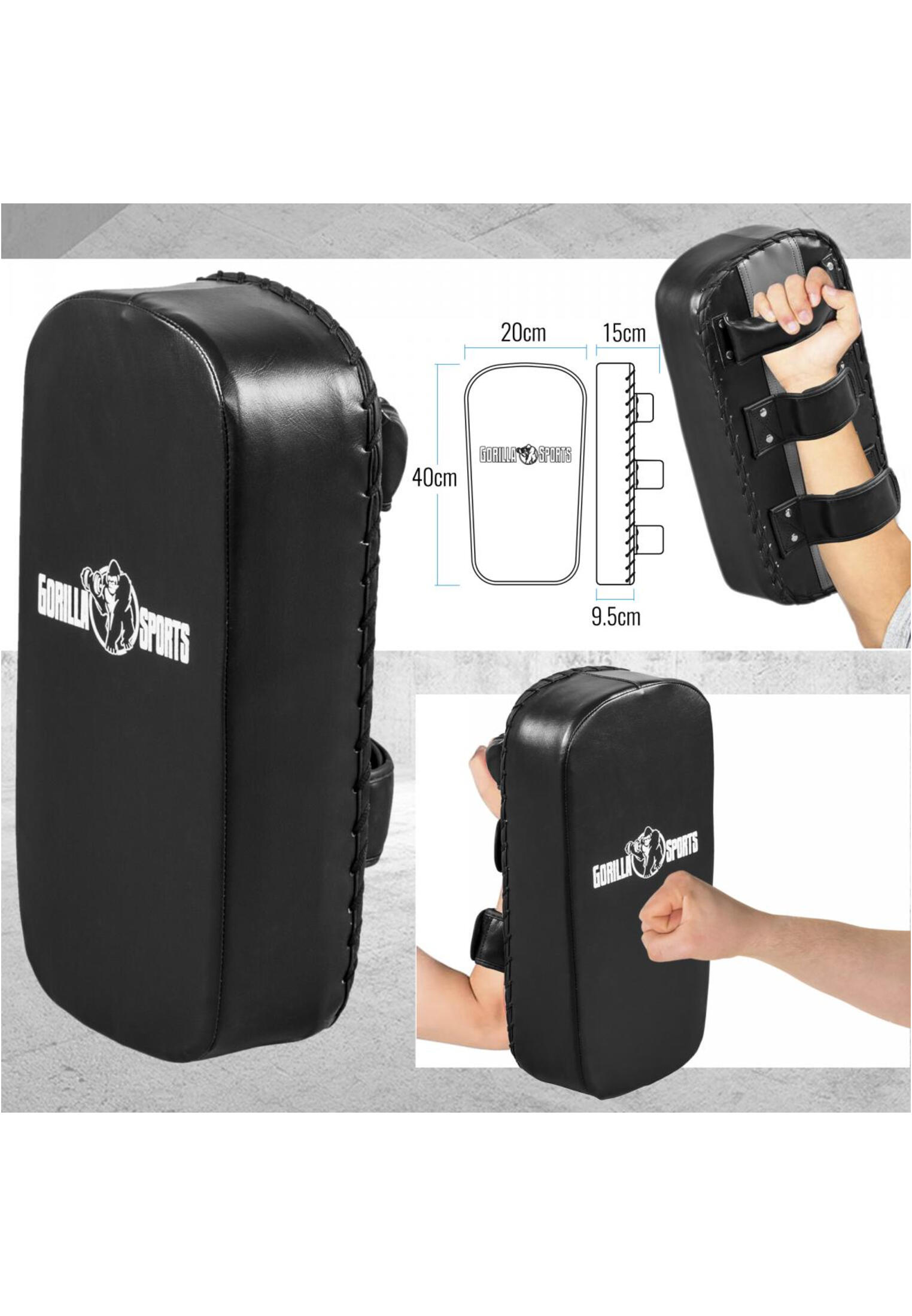 Arm Pad zwart - met drie handgrepen & Schokdempend 5/7