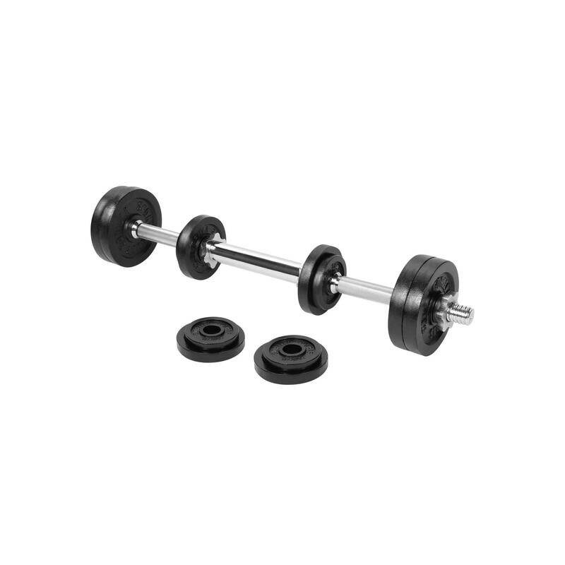 Hantelset Gusseisen 22 kg Verstellbar 2 in 1