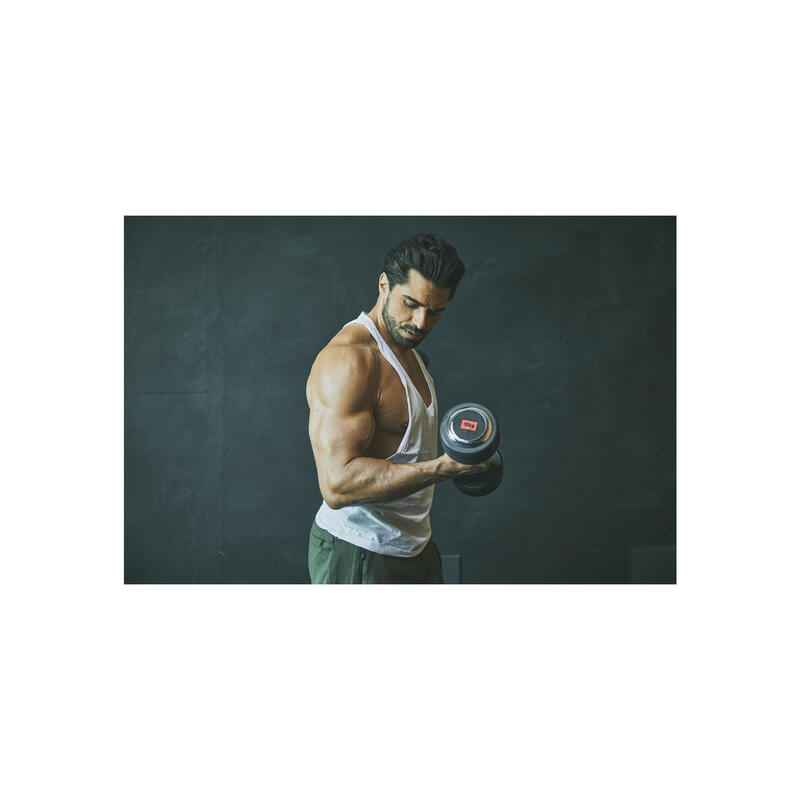 Ganteră profesională cu cauciuc 40 kg