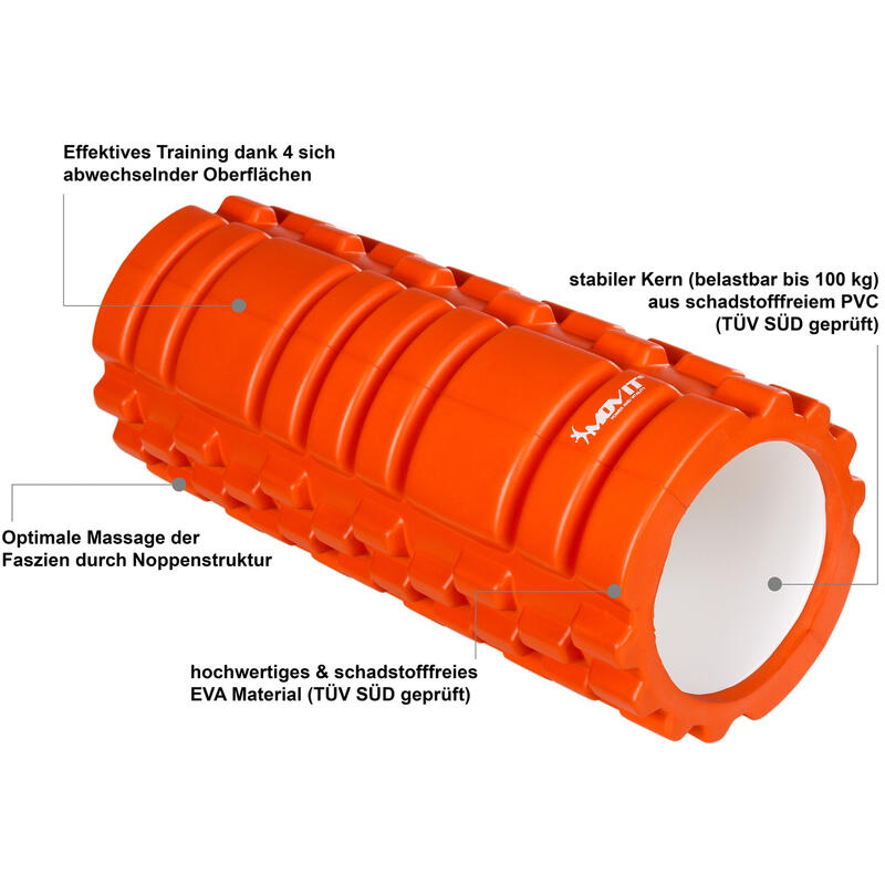 Rola de masaj, MOVIT®, portocaliu