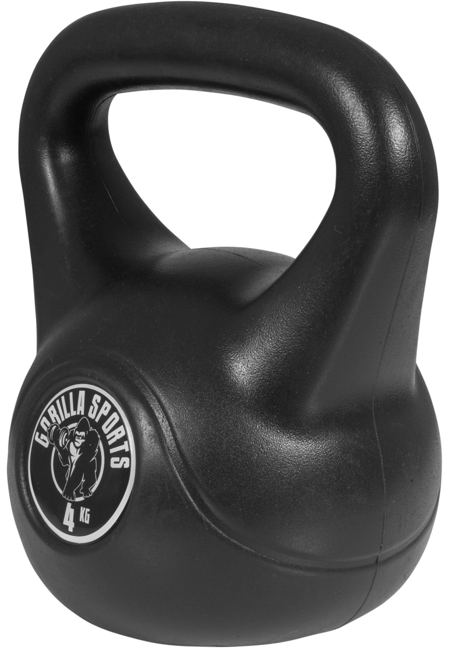 LOT DE 2 KETTLEBELLS NOIRS EN PLASTIQUE | MUSCULATION | 14KG ET 16KG 7/7