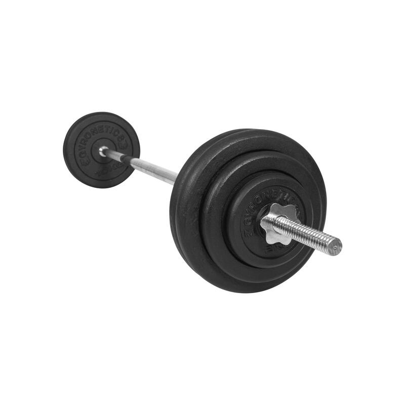 KIT D'HALTÈRE 60KG | BARRE 165CM + DISQUES FONTE | MUSCULATION | 25MM