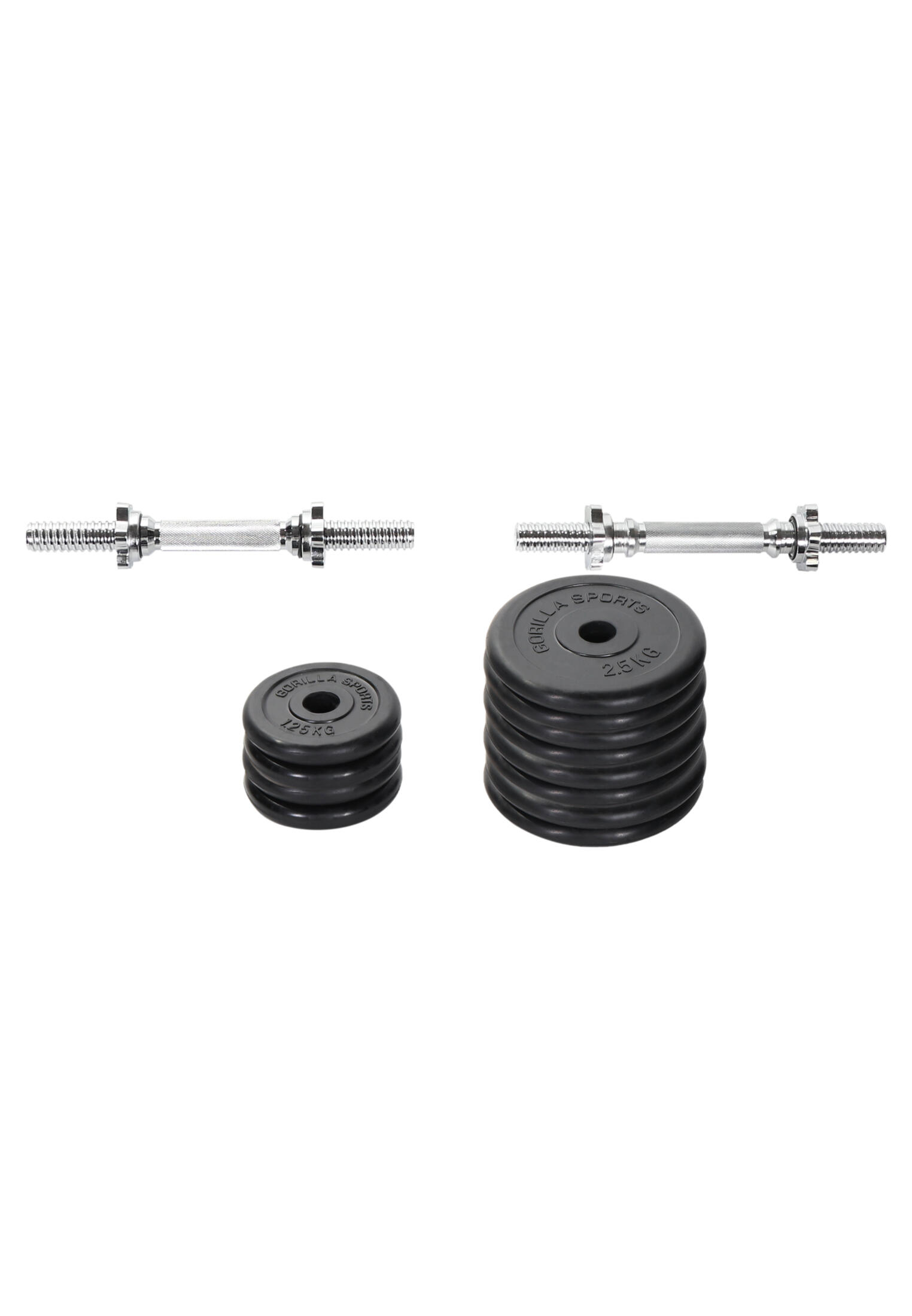 KIT HALTÈRES COURT DE 30 KG AVEC DISQUES REVÊTEMENT CAOUTCHOUC | MUSCULATION 4/7