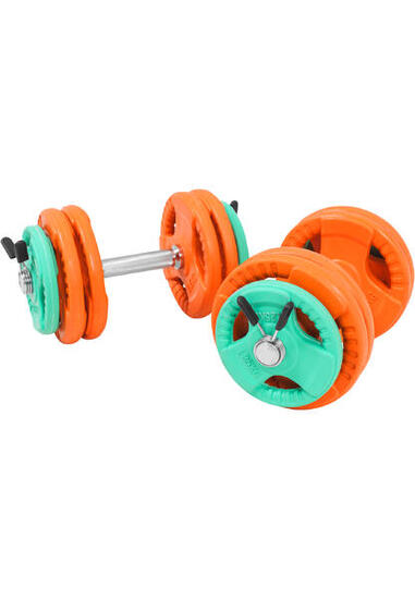 Kurzhantelset Federverschluss Gummi Gripper 30 kg