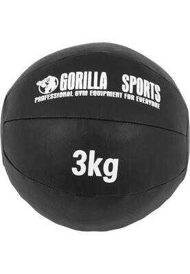 Medizinball aus Leder in Schwarz 1 - 10 kg
