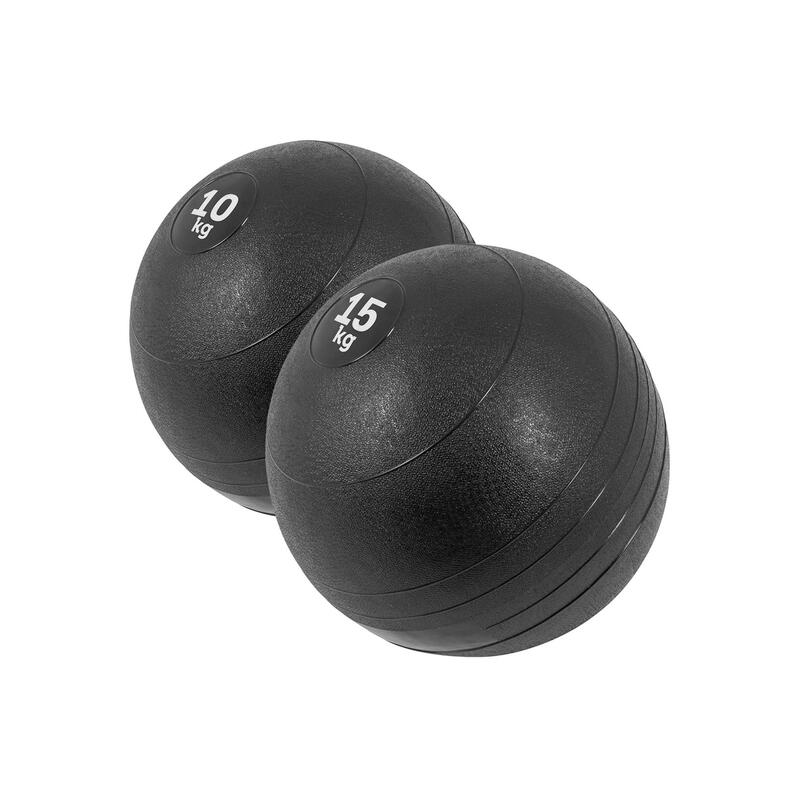 Slam Ball Set - 25 kg - 2 Trainingsballen - Slijtvast - Zwart