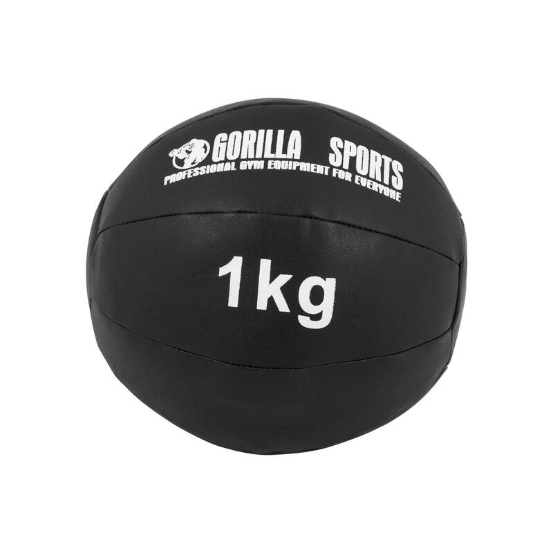 Piłka lekarska do ćwiczeń ze skóry syntetycznej  Gorilla Sports 1kg