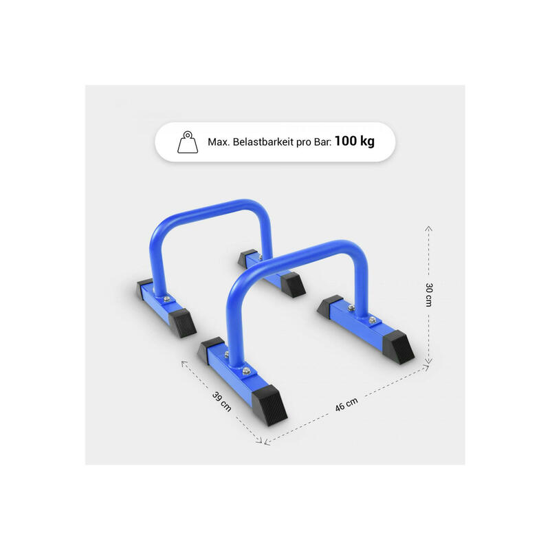 Push Up Bars - Parallettes - Blauw - 2 stuks