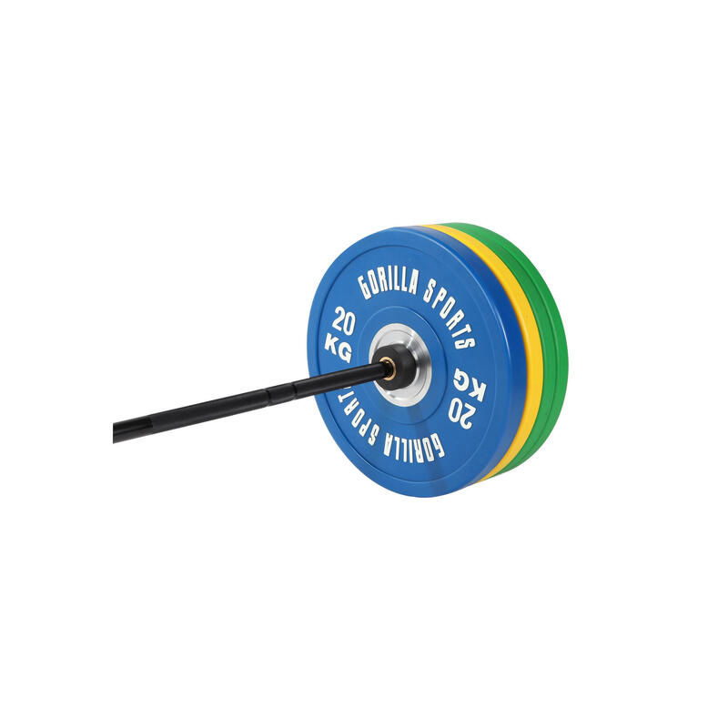 Olympische Halterset 140 kg - Gewichten met halterstang - Incl veersluitingen