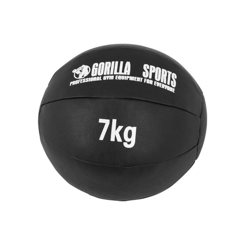 Piłka lekarska do ćwiczeń ze skóry syntetycznej  Gorilla Sports 7kg