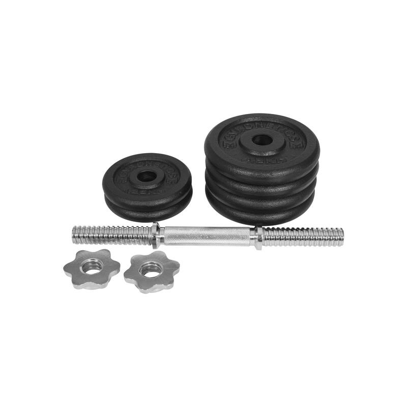 Set de gantere din fontă E-Series 25 mm 15 kg  GYRONETICS