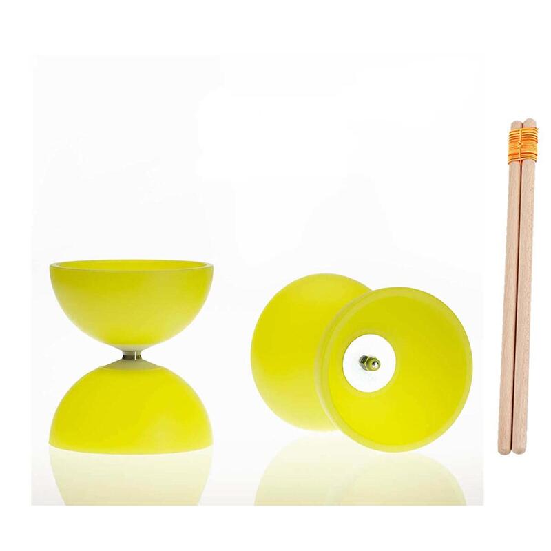 Diabolo Astro Play ø 100 – Geel - 160 g + houten stokken voor kinderen