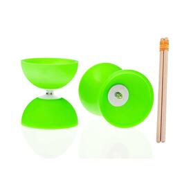 Diabolo Astro Play ø 100 – Groen - 160 g + houten stokken voor kinderen