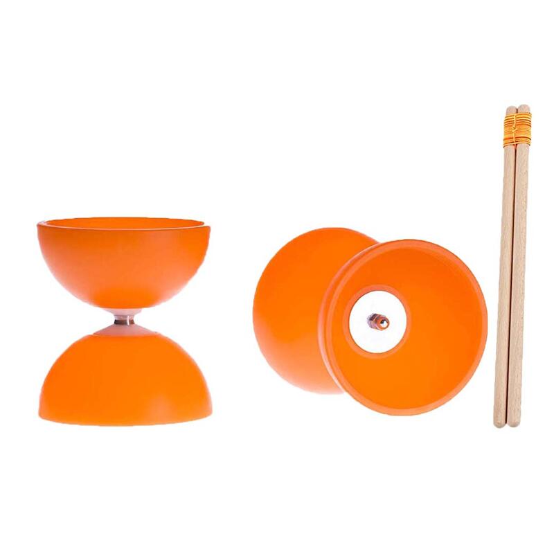 Diabolo Astro Play ø 100 – Oranje - 160 g + houten stokken voor kinderen