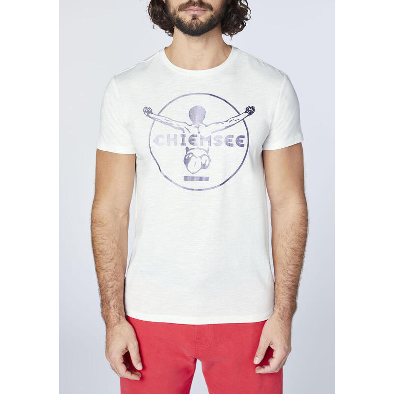 T-Shirt mit gedrucktem Label-Symbol