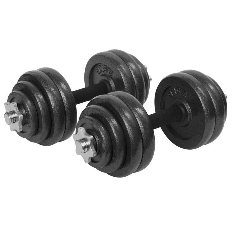 halteres de musculação 30kg (conjunto de 2 x 15kg)