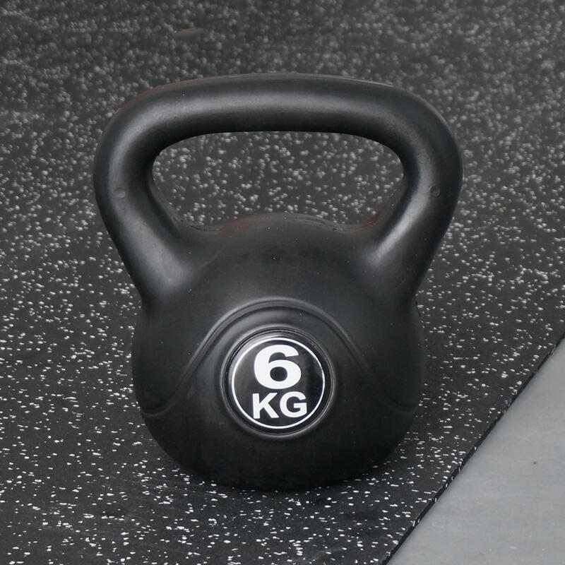 Haltere Kettlebell de Plástico - Preto - 6 kg